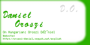 daniel oroszi business card